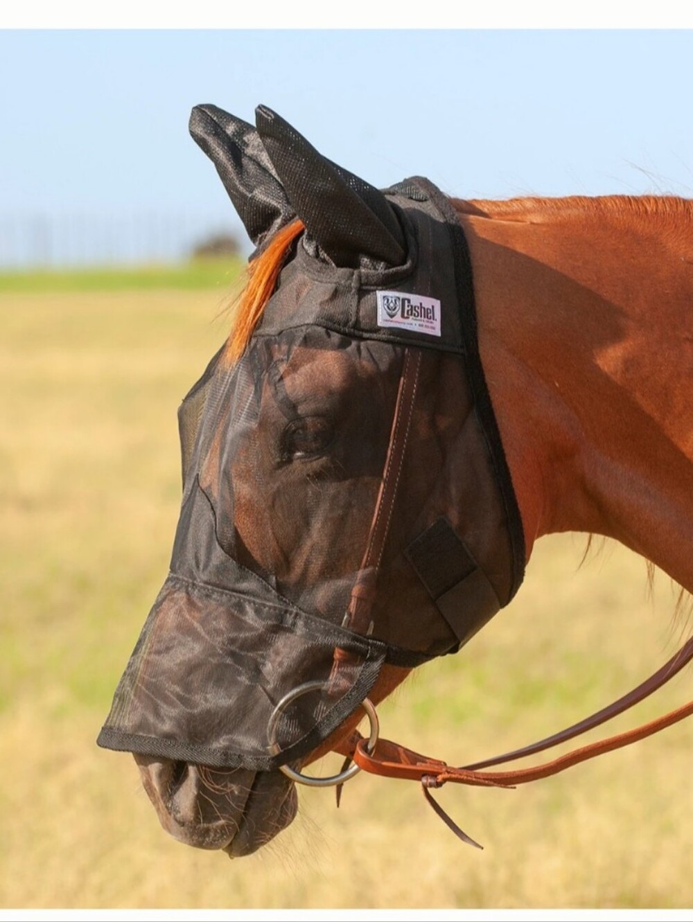 Cashel Quiet Ride Fly Mask.  Arab/Small Size, Black